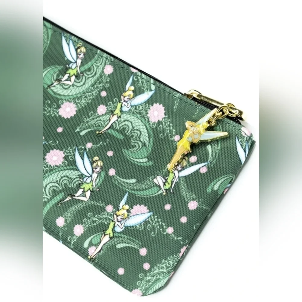 Loungefly Disney Peter Pan Tinker Bell Paisley Floral Cosmetic Pouch Exclusive